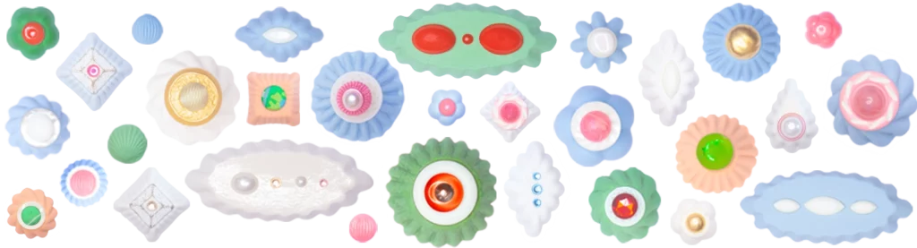 mignardises, petites sculptures en porcelaine